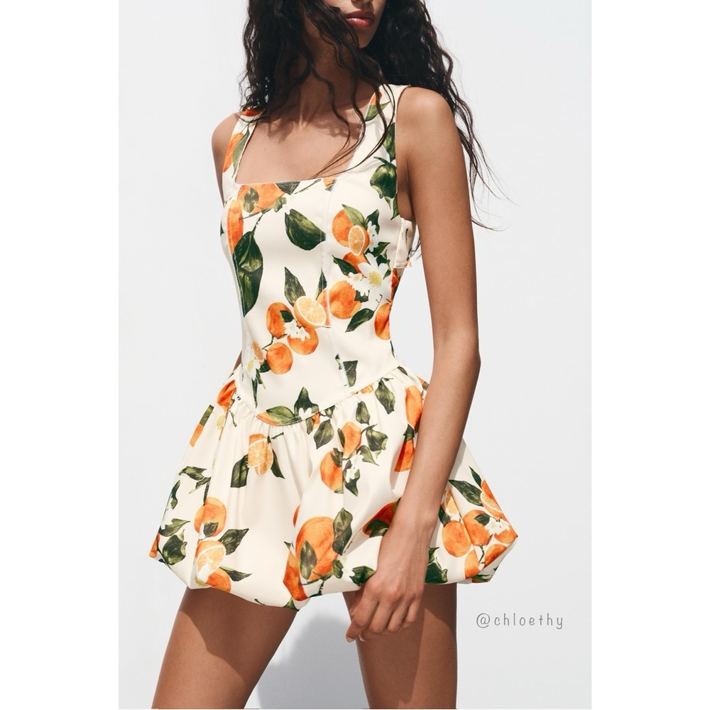 Zara PRINTED SHORT DRESS